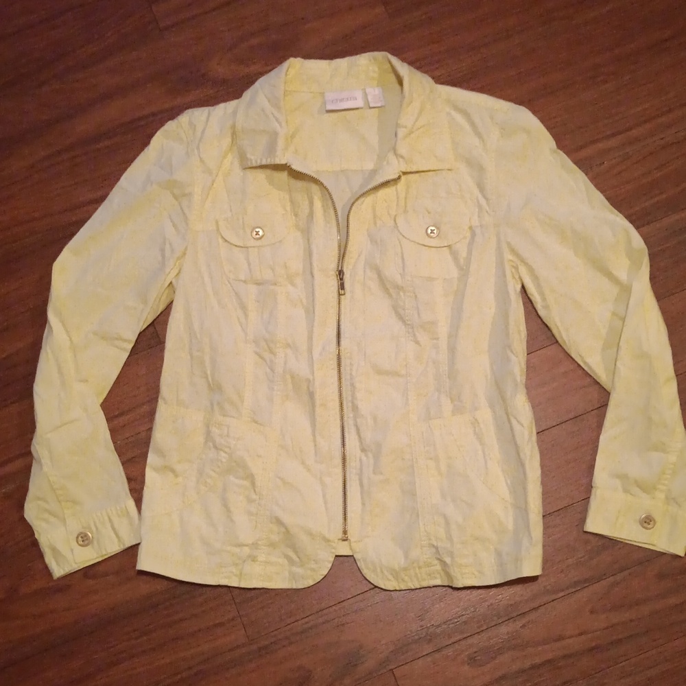 Chicos Euc Yellow Shacket - image 1